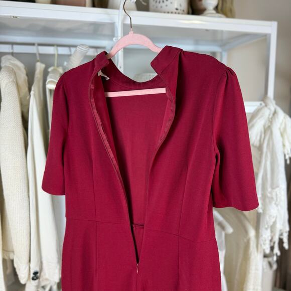 Donna Morgan Sz. 12 half sleeve Jumpsuit knit retro vintage vibe seventies #4325 - Picture 5 of 7